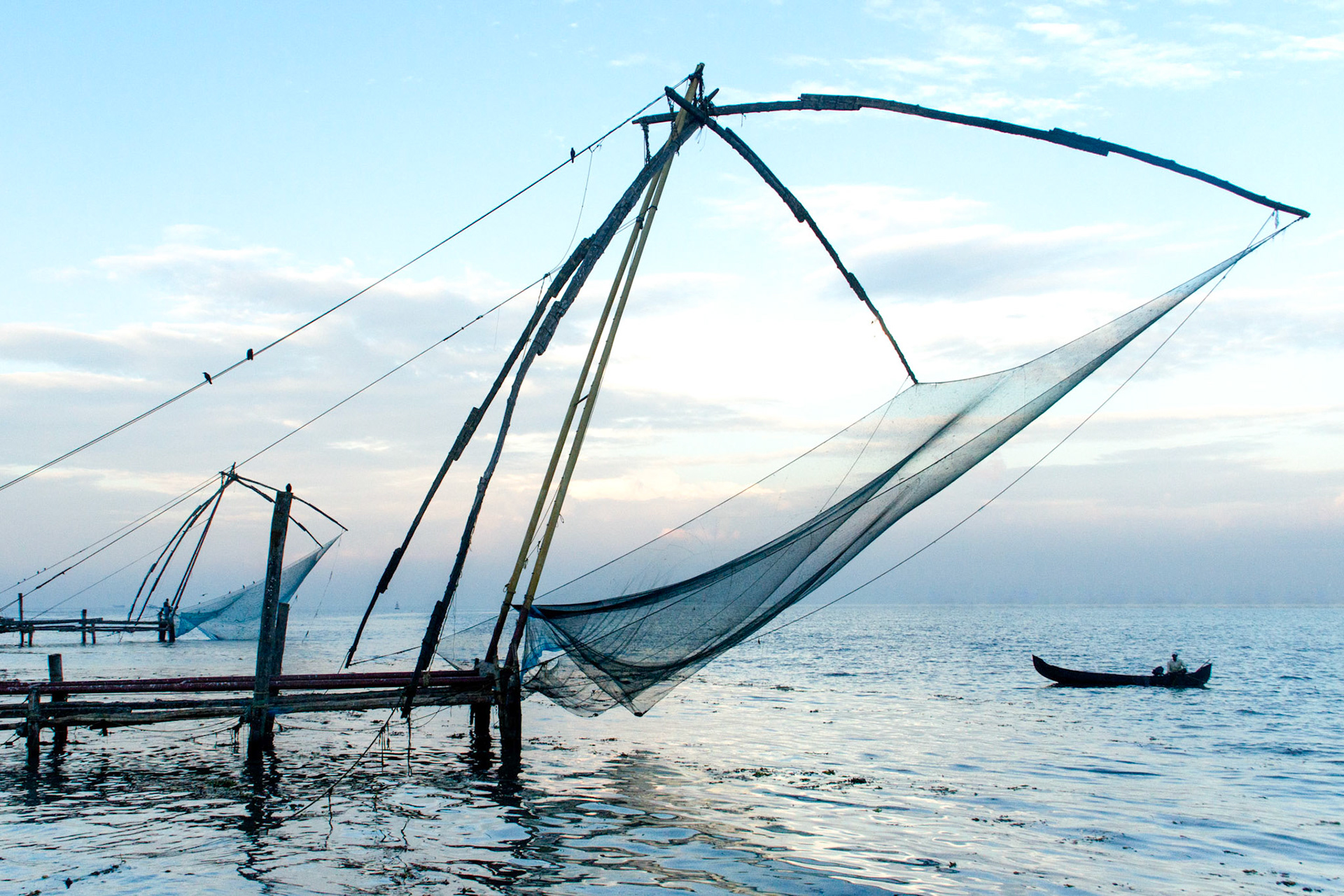 Chinese fishing nets, Kochi, Kerala, India