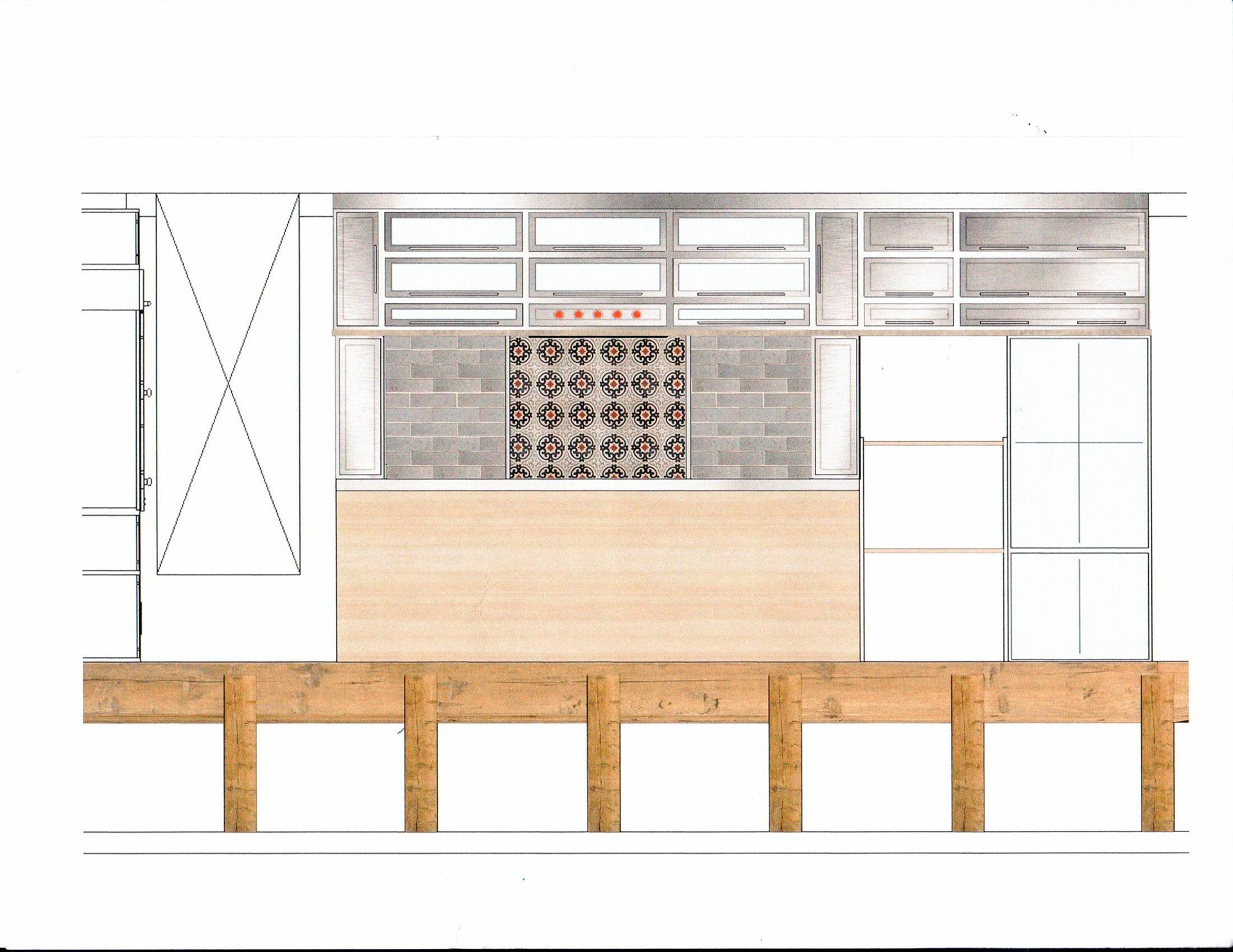 Pool Kitchen Section View
