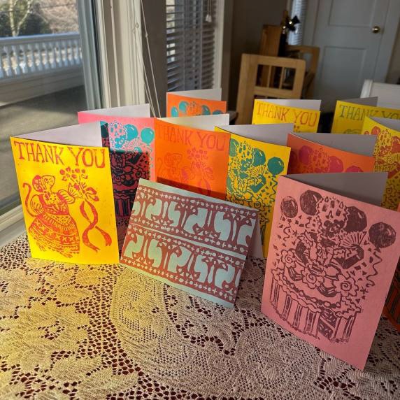 Linocut cards