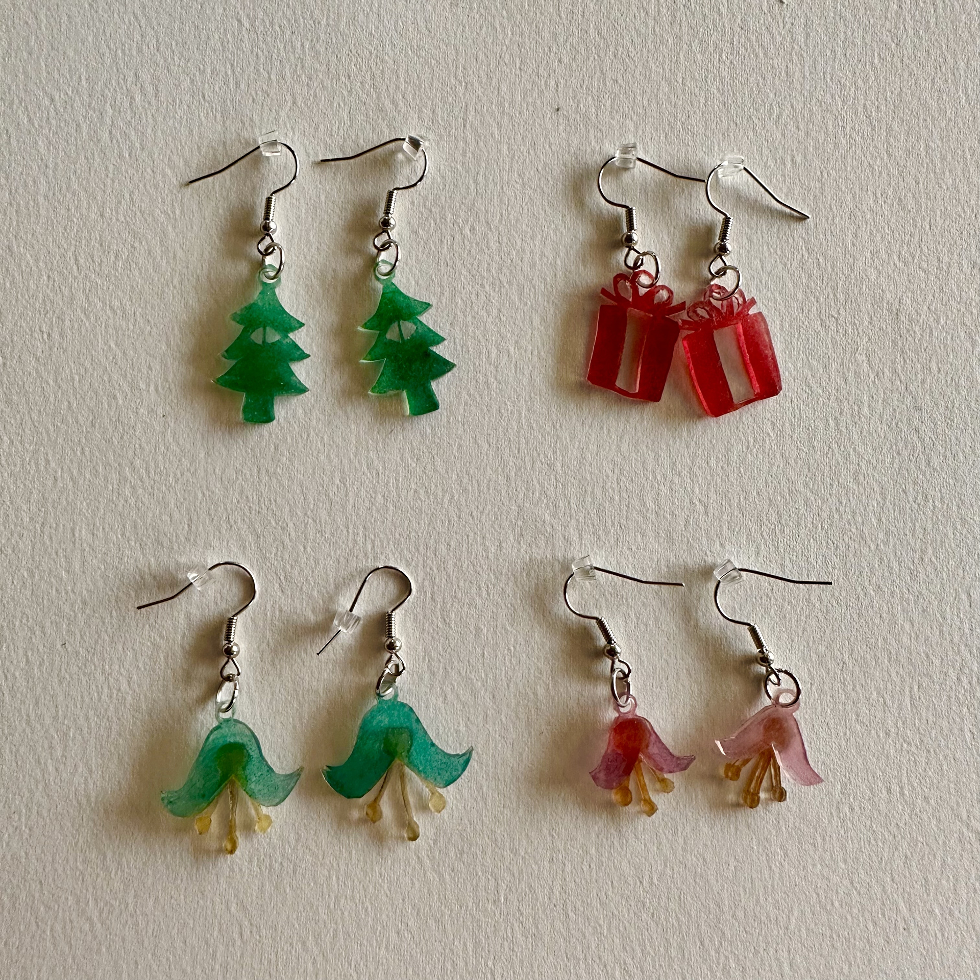Shrinky dink earrings