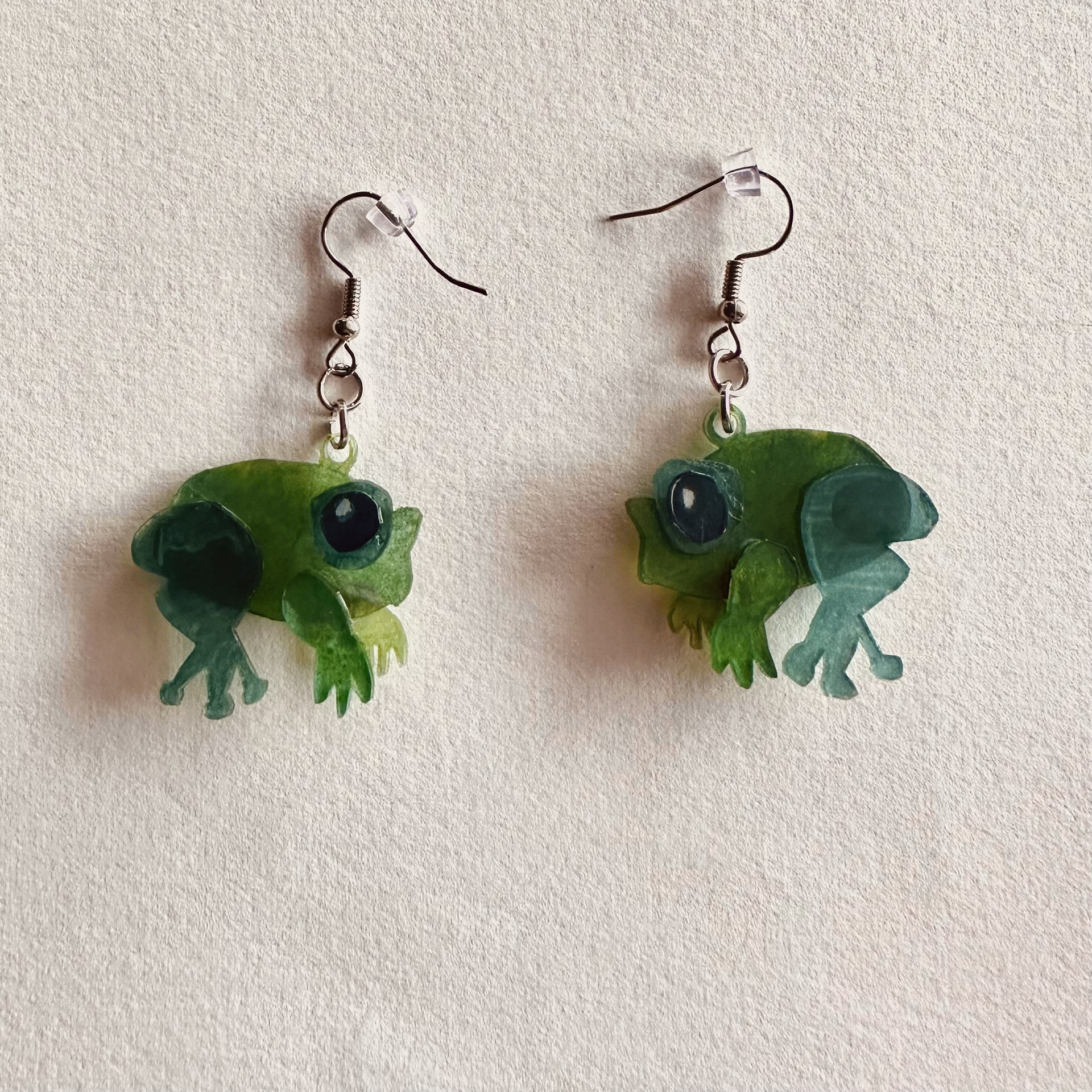 Shrinky dink collage earrings