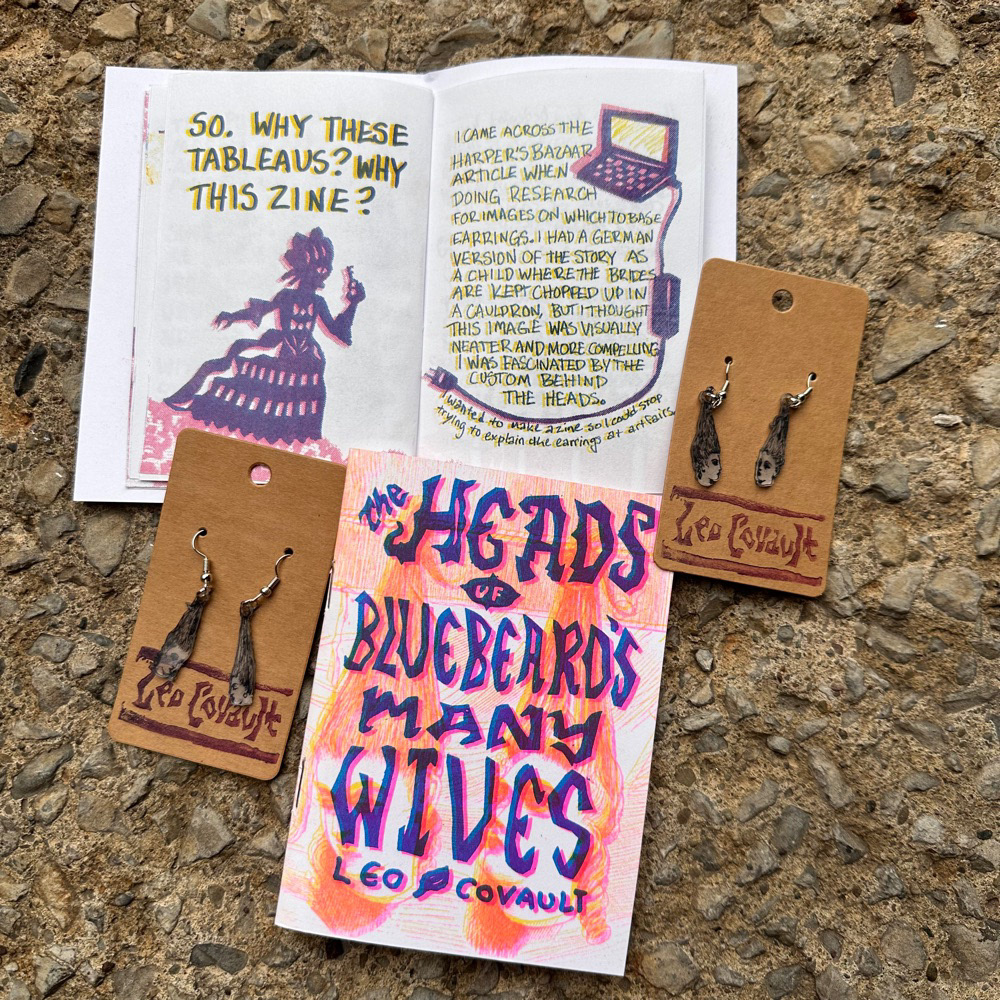 Zine and Earring Set