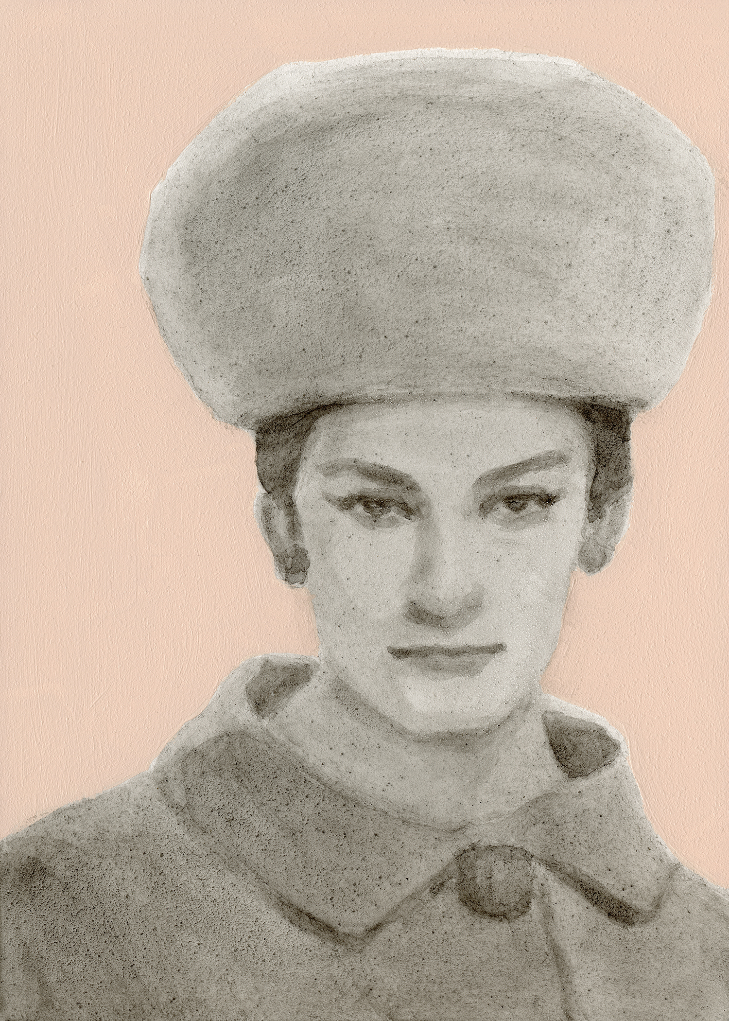 Vintage Trans Beauty 3. 2024, oil on panel.
