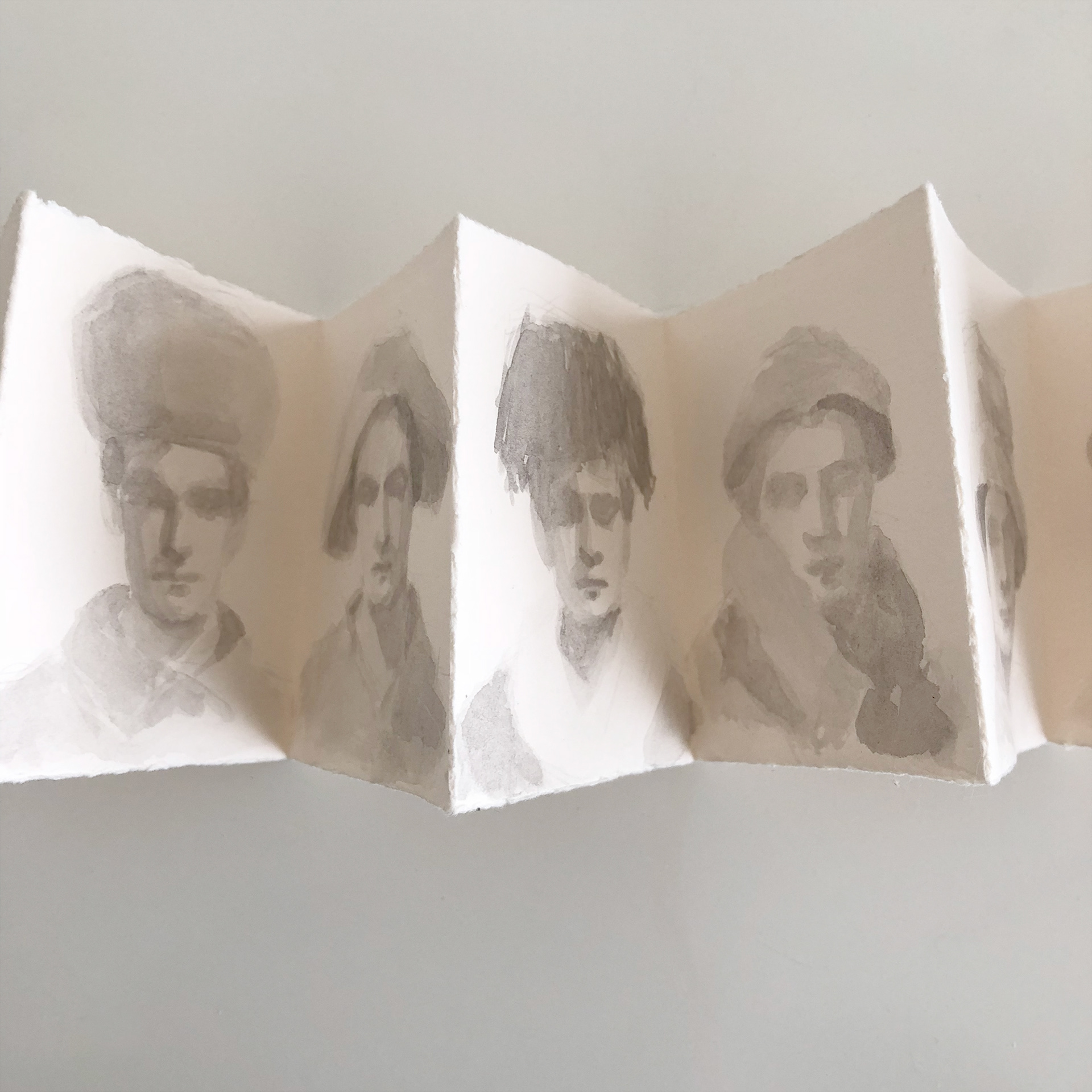 Vintage Trans Beauty x90 (close-up). 2018, watercolor on paper, mounted on mat board.