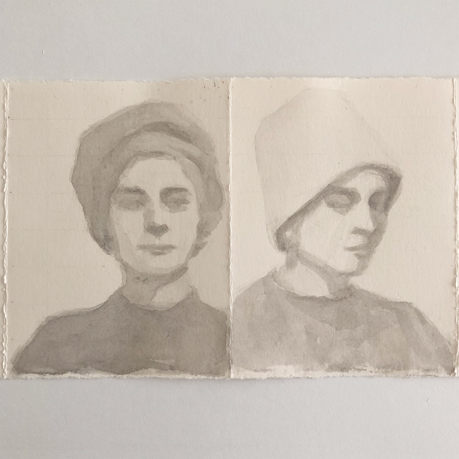 Vintage Trans Beauty 1 (close-up). 2021, watercolor on paper.