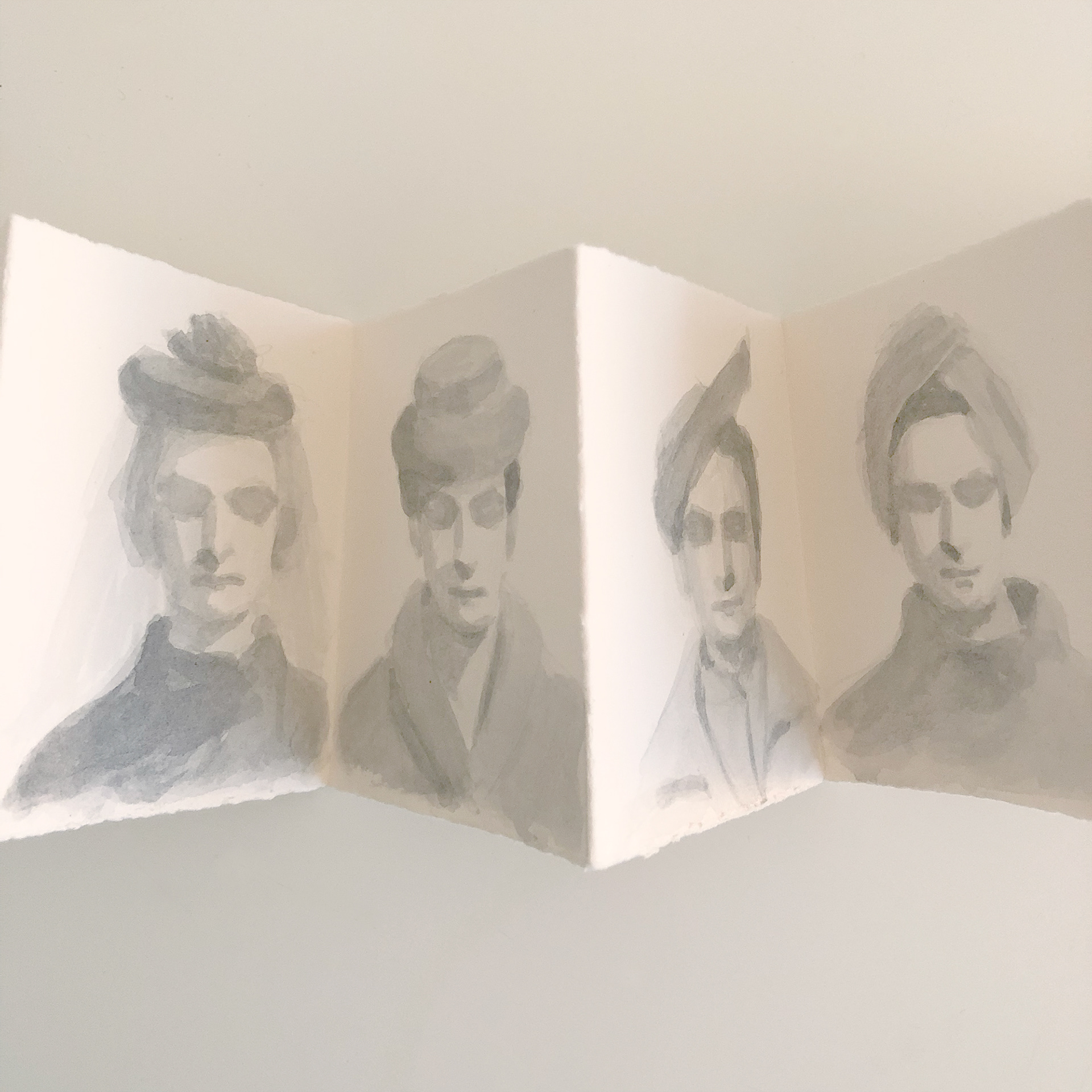 Vintage Trans Beauty x90 (close-up). 2018, watercolor on paper, mounted on mat board.