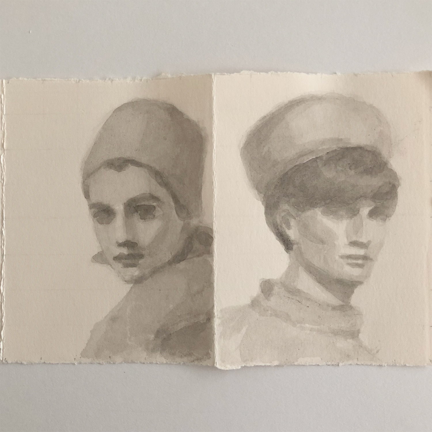 Vintage Trans Beauty 1 (close-up). 2021, watercolor on pape