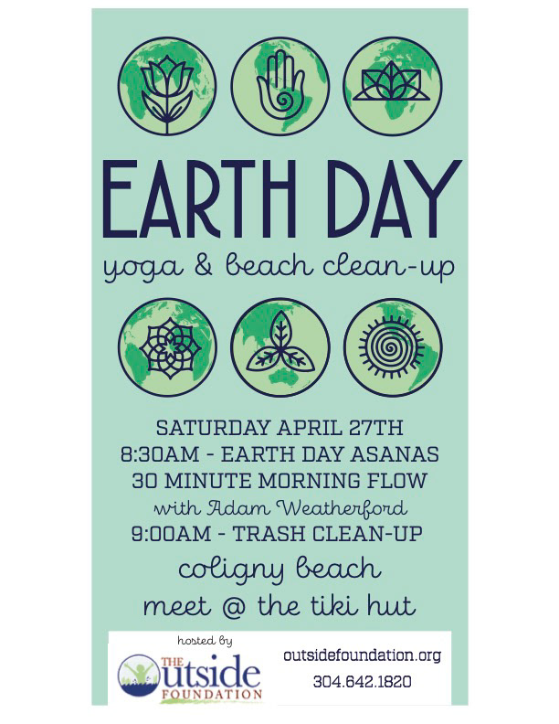 Outside Foundation flyer for volunteer event. Variations include social graphics, printed posters & flyers, email headers, website graphics