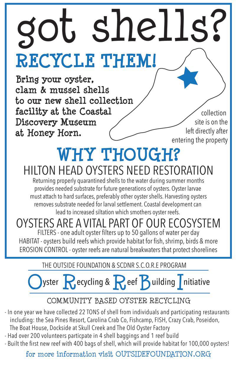 Flyers used to educate public at oyster roast events