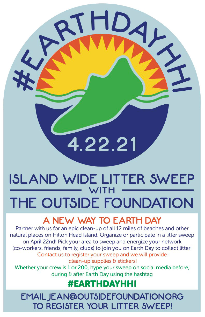 Outside Foundation flyer for annual Earth Day initiative. Logo design (based on the original Earth Day logo), design. Variations include print ad, social graphics, printed posters & flyers, email headers, website graphics