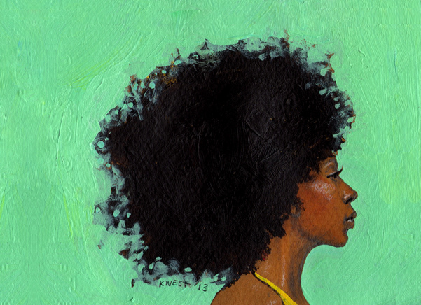 Karen West :: Erykah Badu Portrait, Acrylic