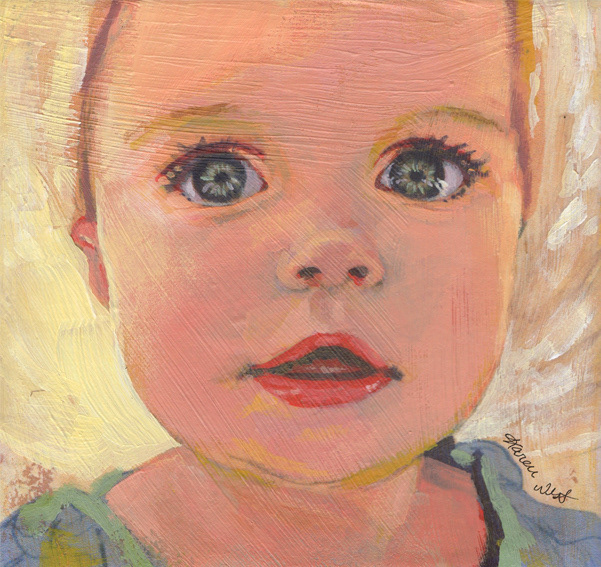 Karen West :: Portrait of Amelia, Acrylic on Canvas