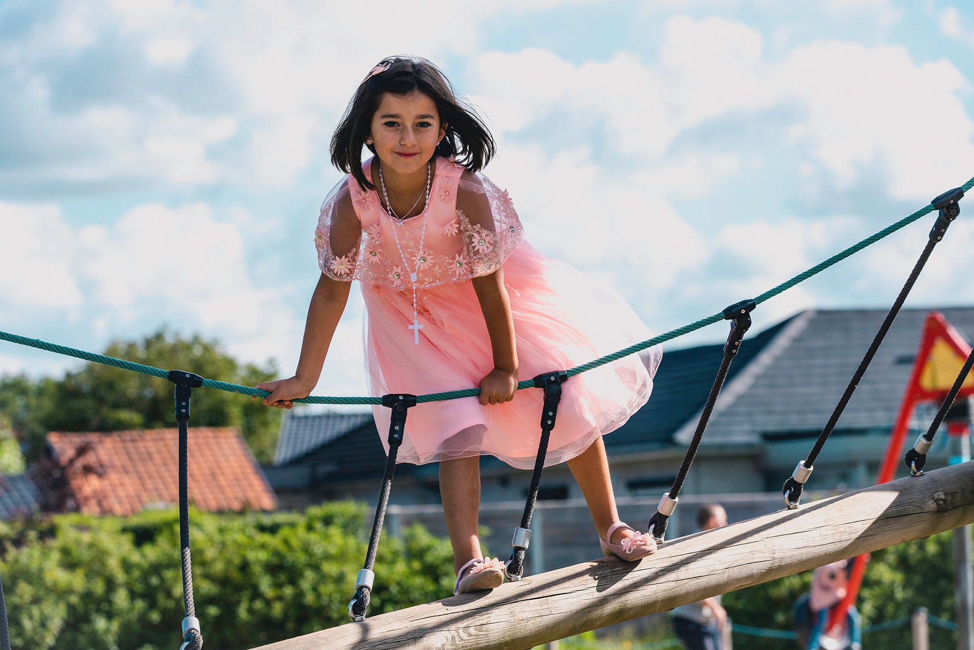 Inspiratie van het kind tijdens de communie shoot