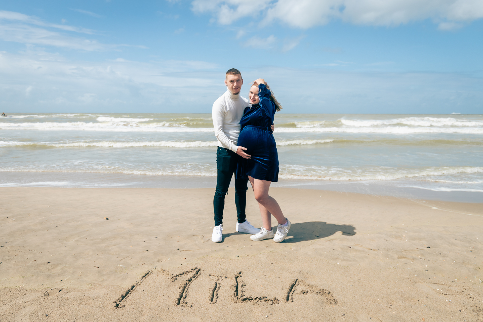 zwangerschaps fotoshoot strand