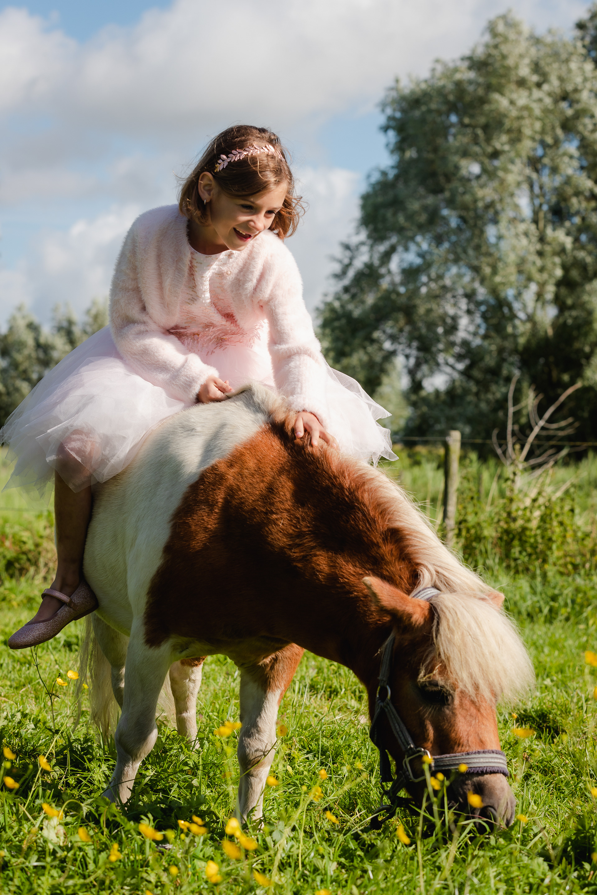 pony rijden fotoshoot communie