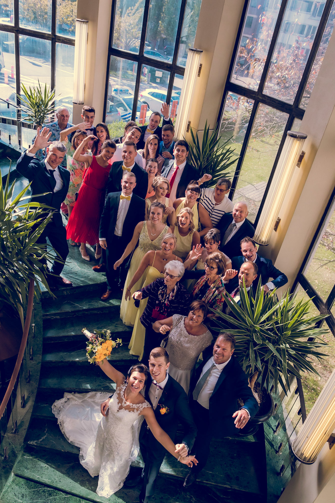 Met de familie en vrienden op de foto in het stadhuis