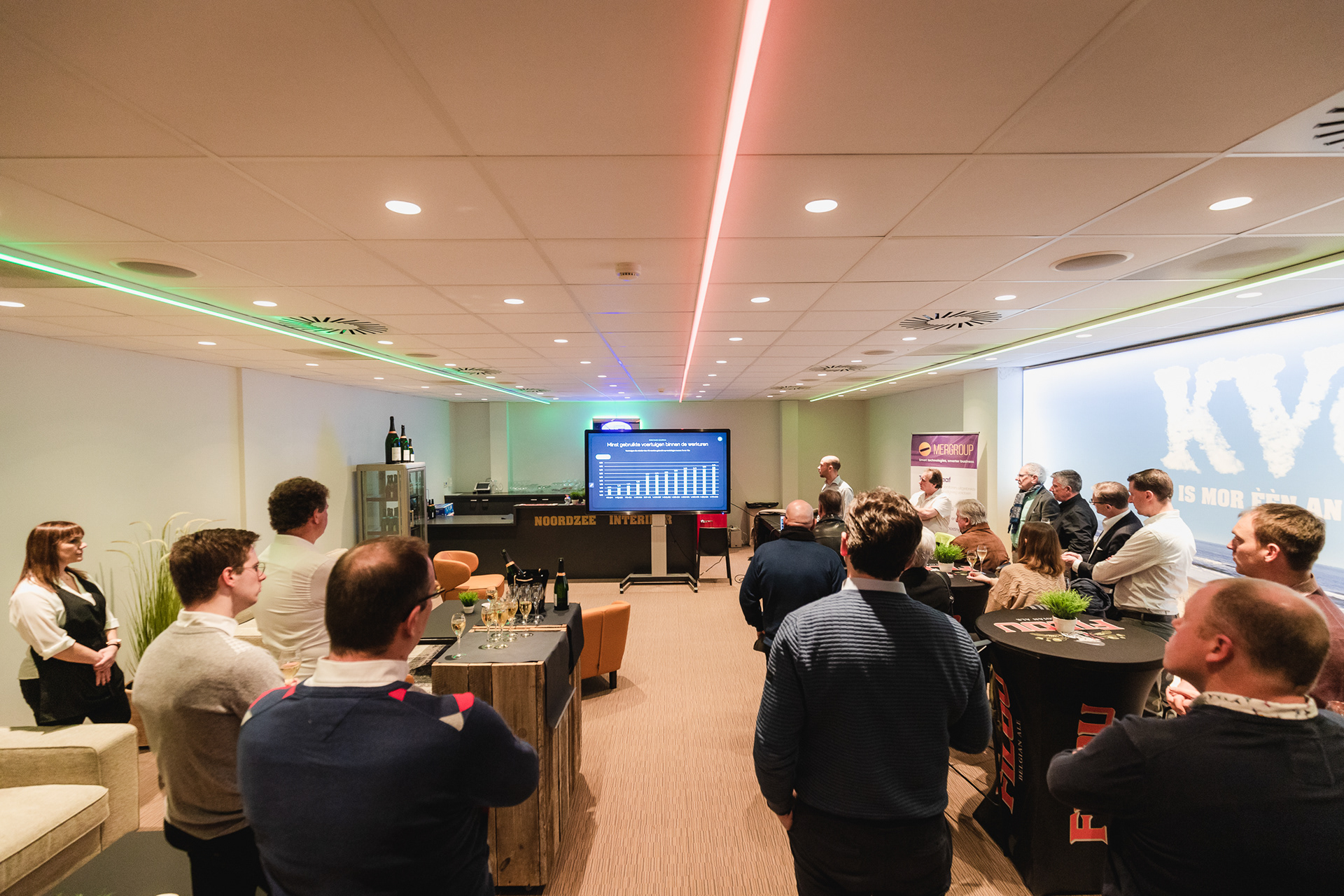 mini seminarie op bedrijfsfeest fotograferen