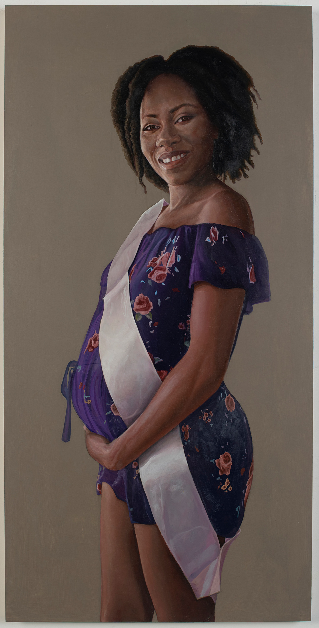 Three Graces-Tanisha, Oil and Acrylic on Dibond, 42” x 21”