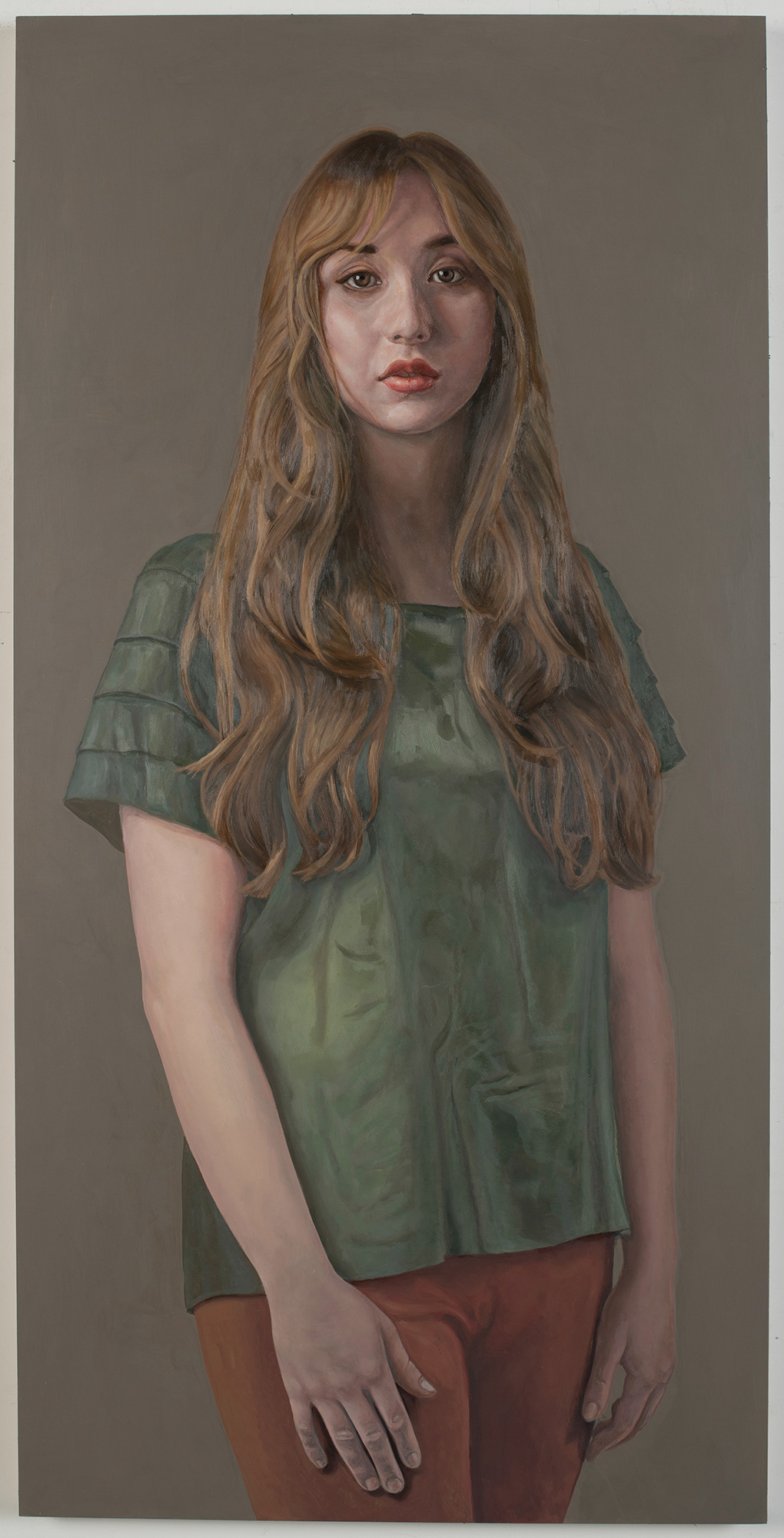 Three Graces-Dannie-Day, Oil and Acrylic on Dibond, 42” x 21”, 