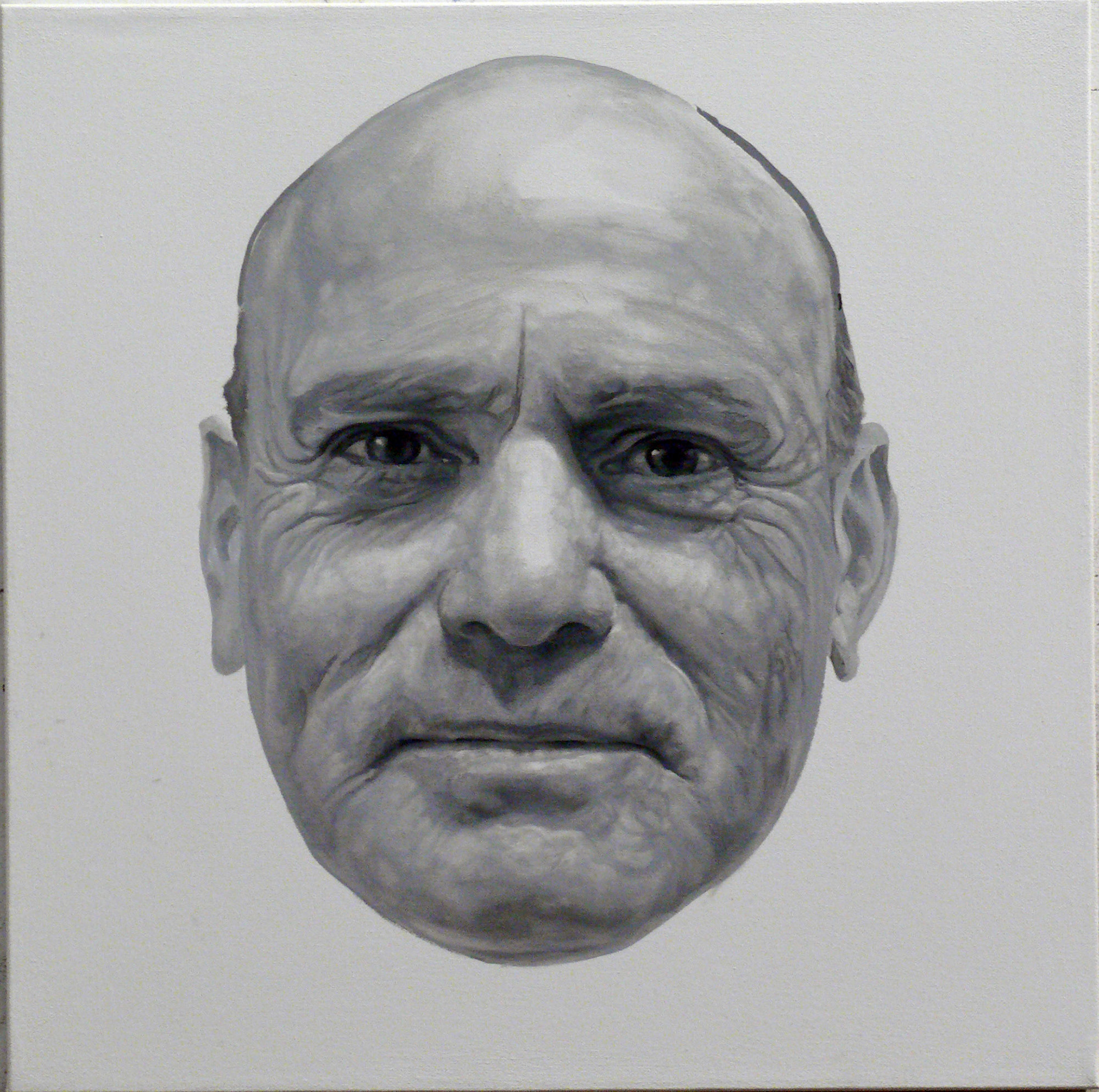 Head no. 4, Oil on Canvas, 20" x 20"
