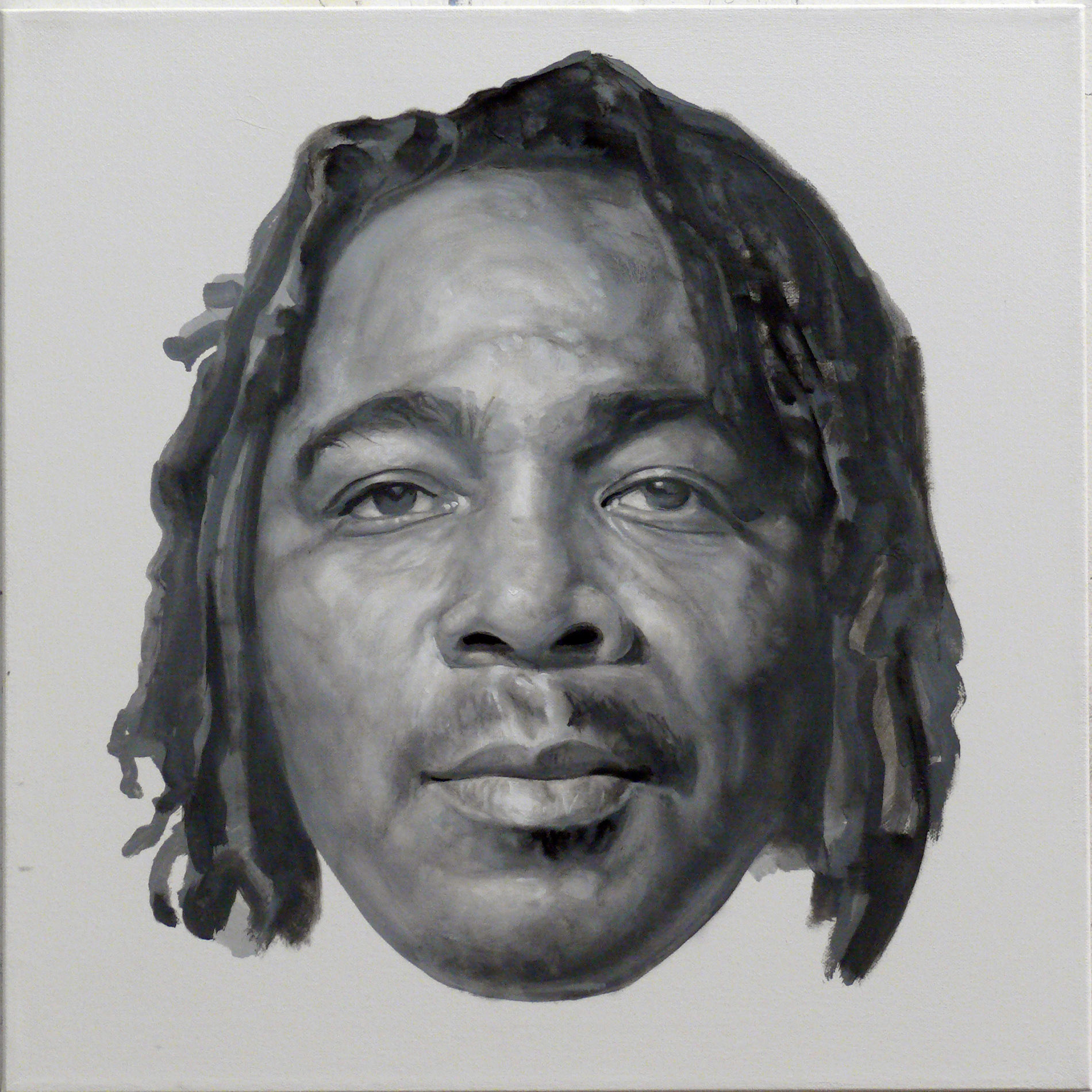 Head no. 5, Oil on Canvas, 20" x 20"