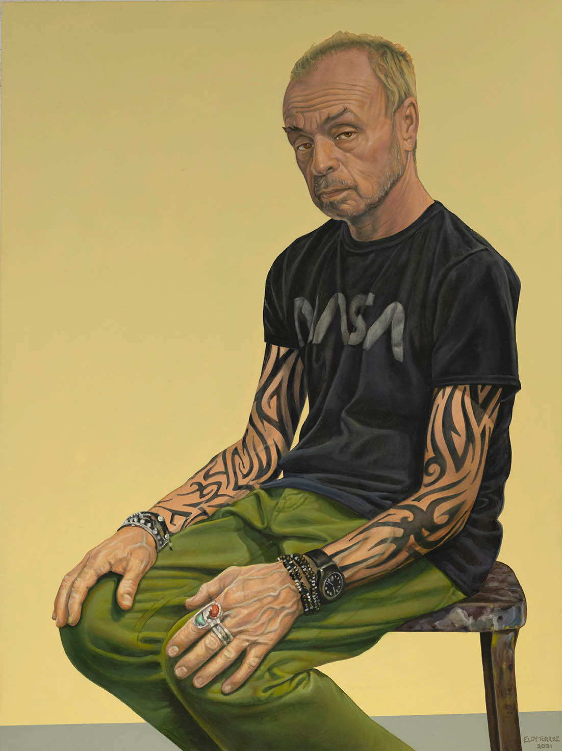 Daniel J. Martinez, Oil on Canvas, 40" x 30"