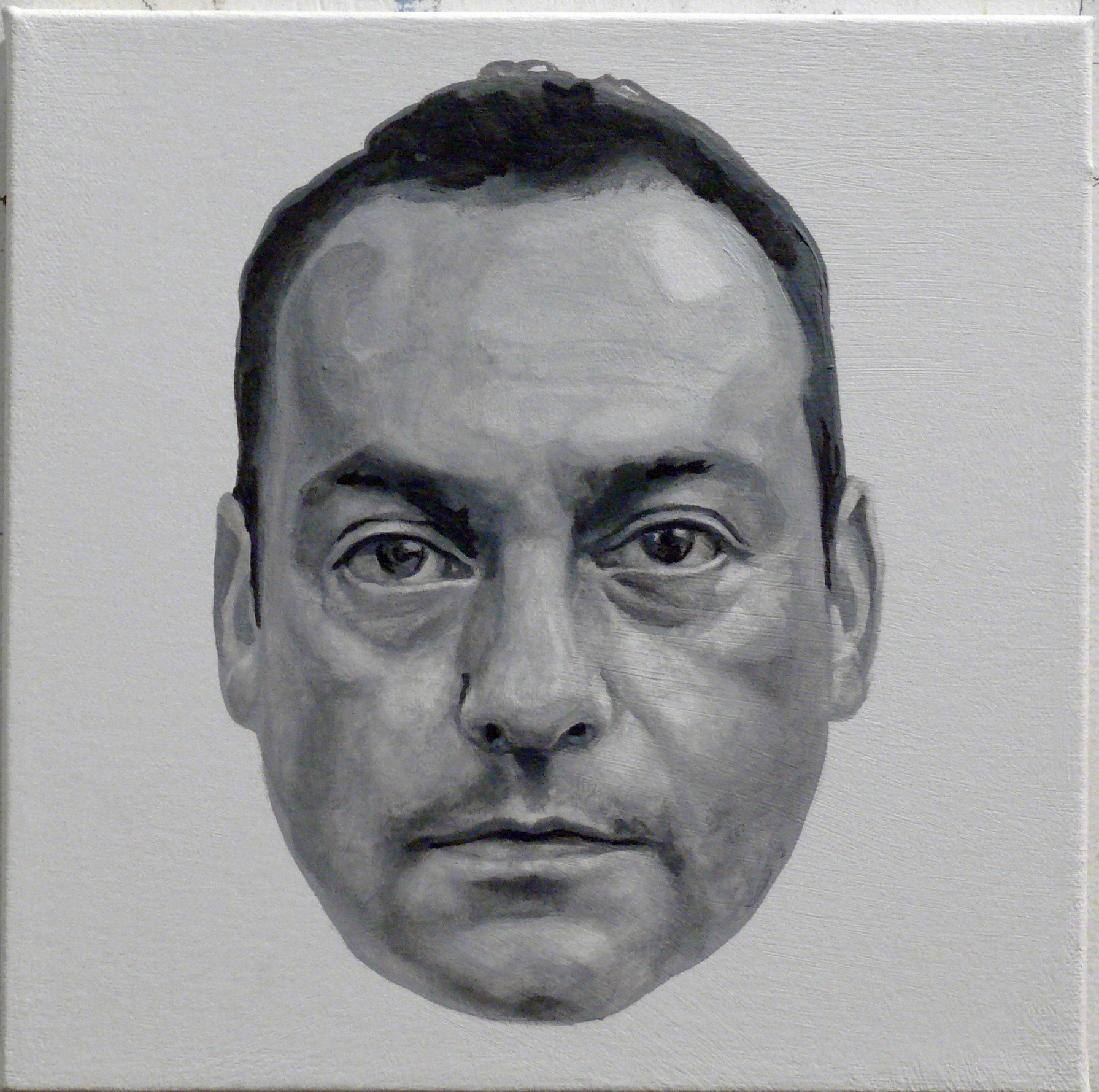 Head no. 6, Oil on Canvas, 10" x 10"