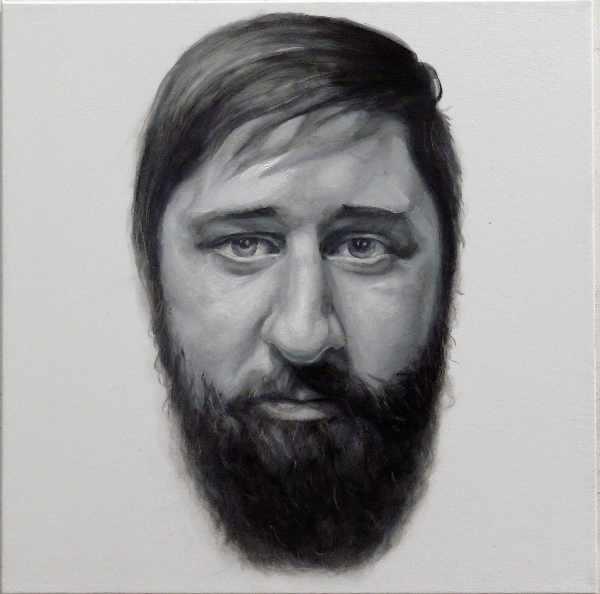 Head no. 1, Oil on Canvas, 20" x 20"