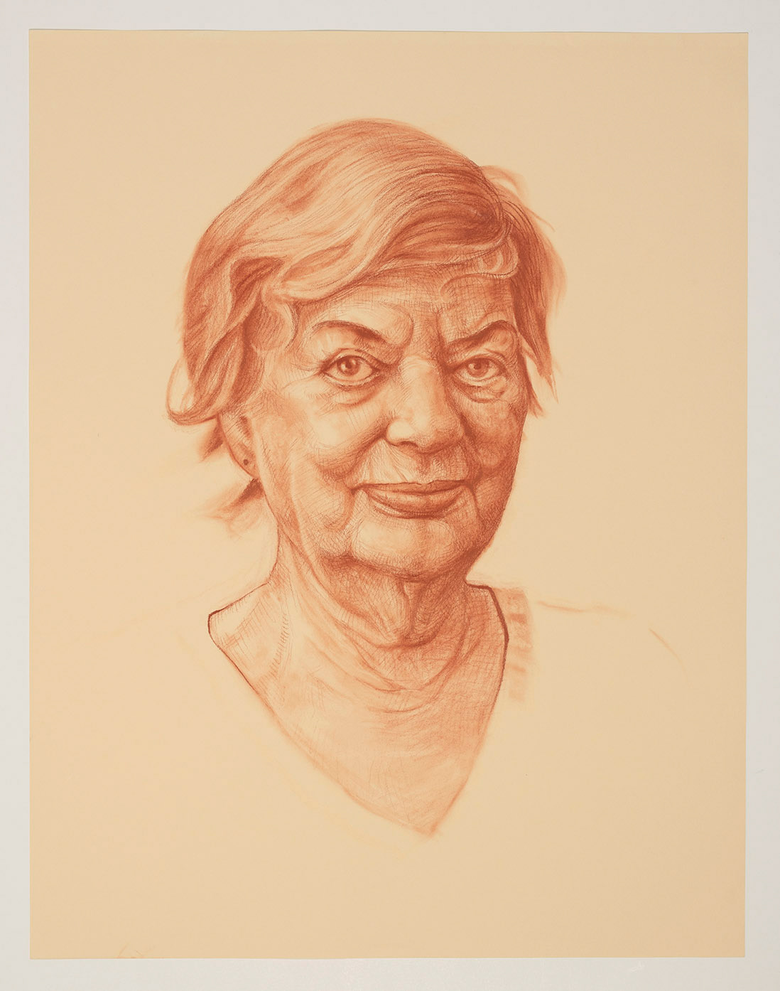 Karin Backmann, Conte Crayon on Paper, 25.5" x 19.5"