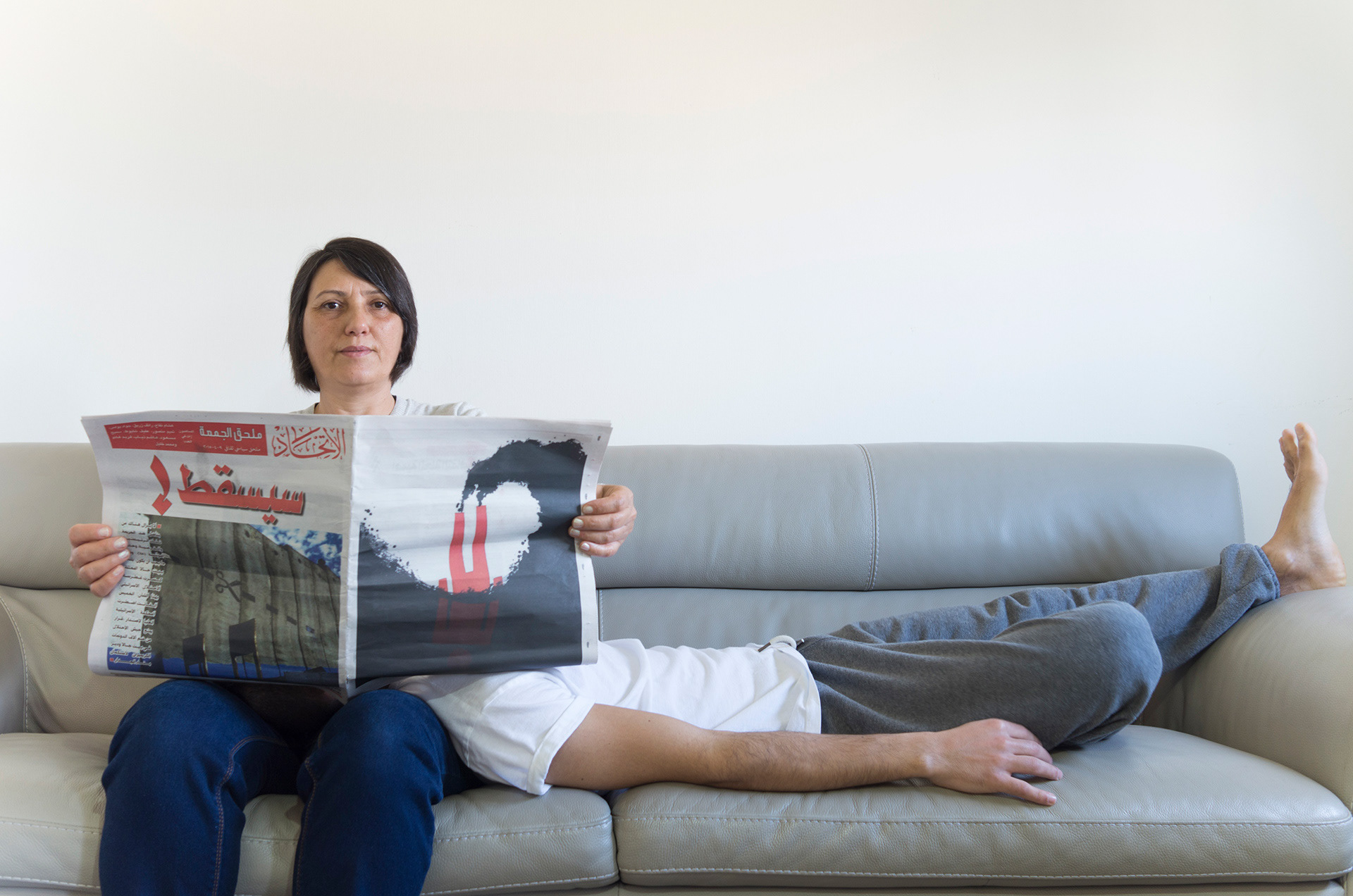 This wall will fall. Evening ennui with mum, Nazareth, 2015