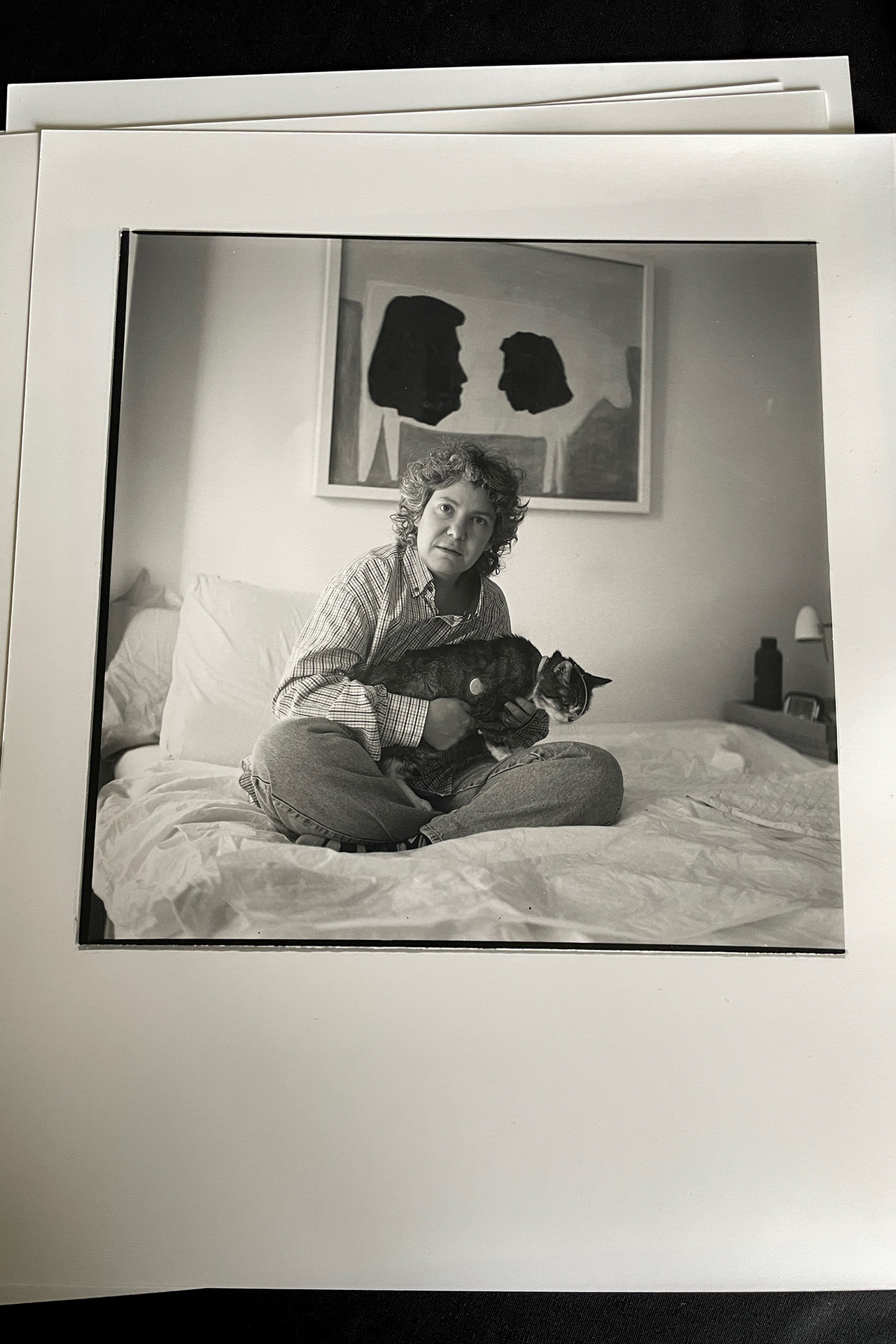 Portrait of Rana Hamadeh with Queen G in Rotterdam, 2026. Gelatin silver print, Ilford Pearl, 24X30.5 cm