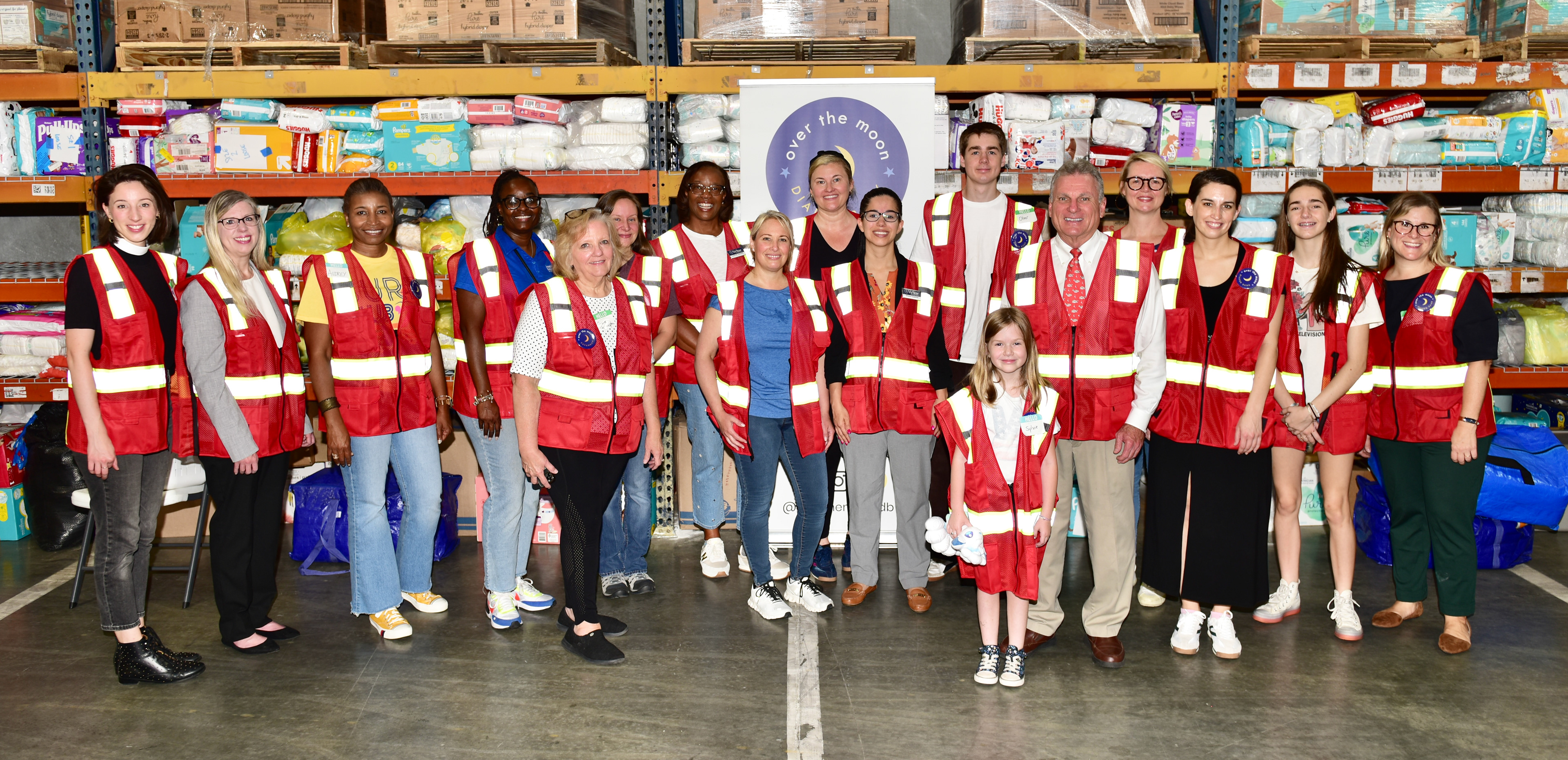 Over the Moon Diaper Wrapping Event