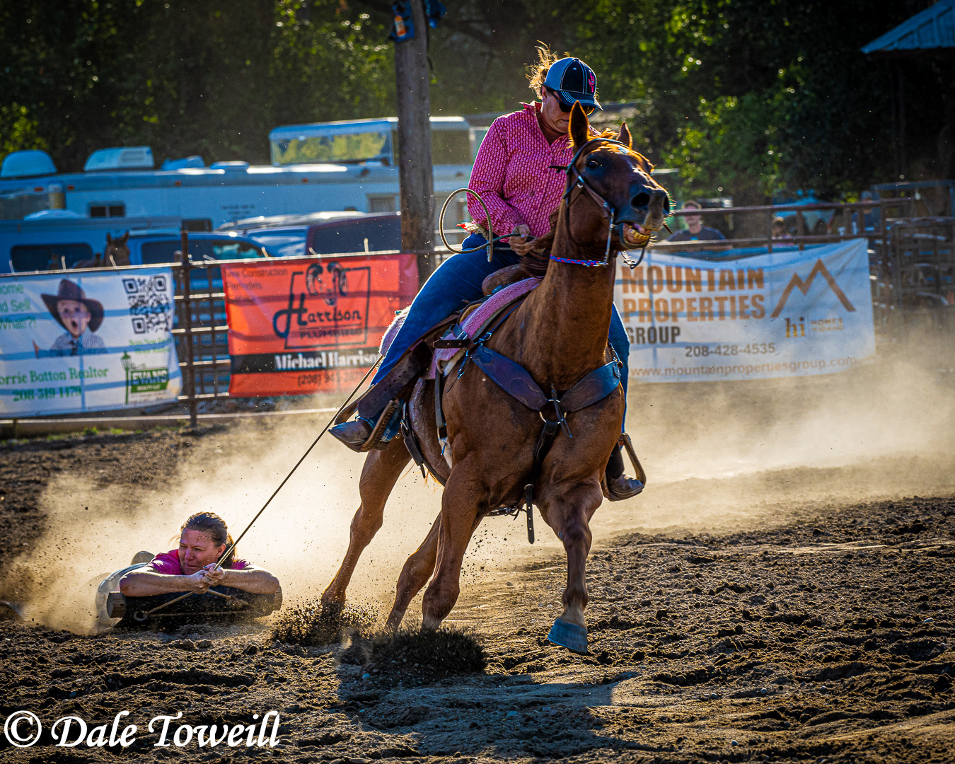 Cowhide race, Duke Days Rodeo, Crouch, Idahp