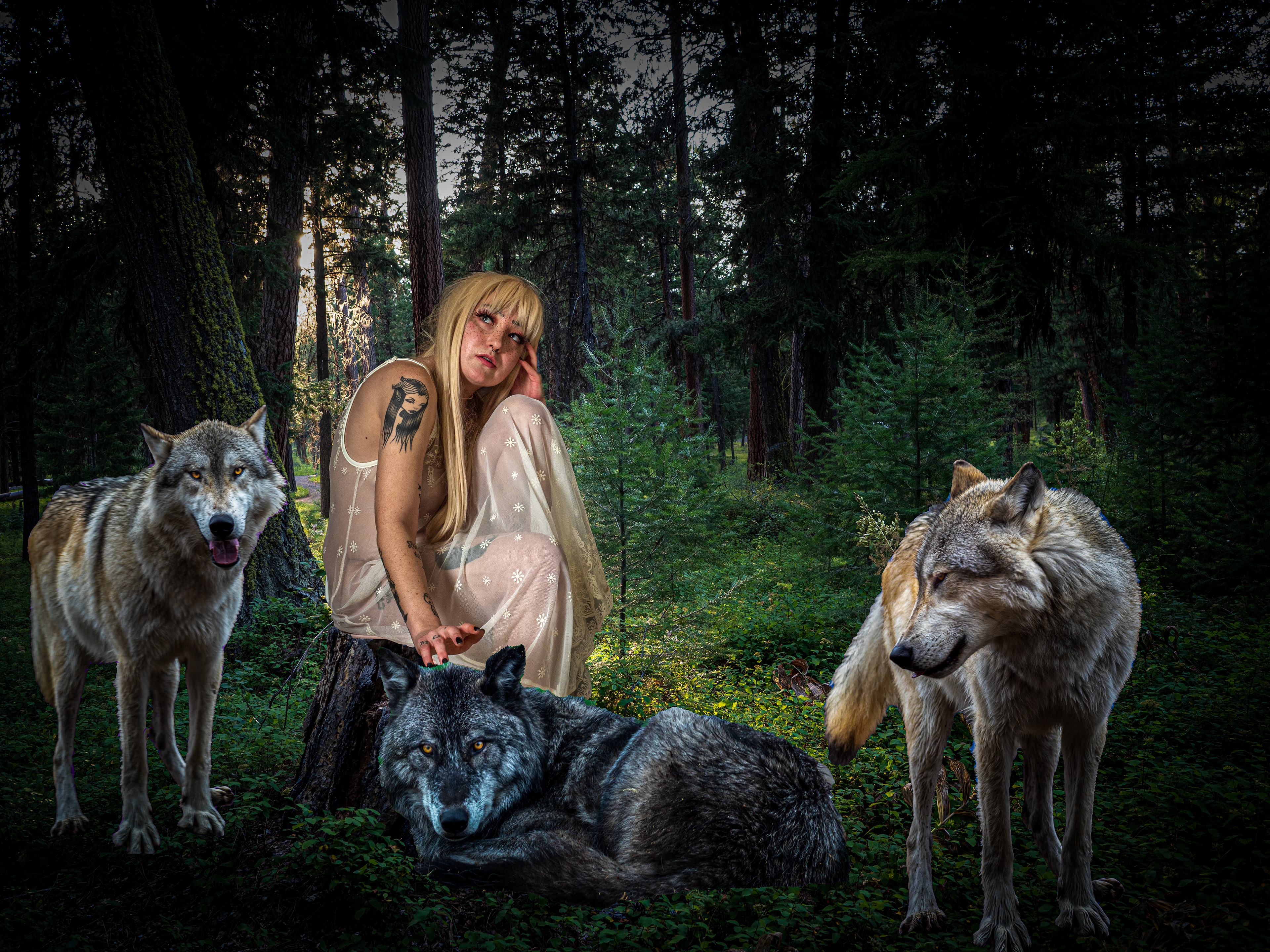 Communing with her guardian spirits