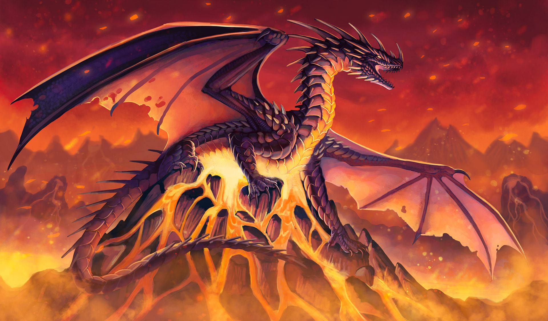 Lava Dragon - Photoshop