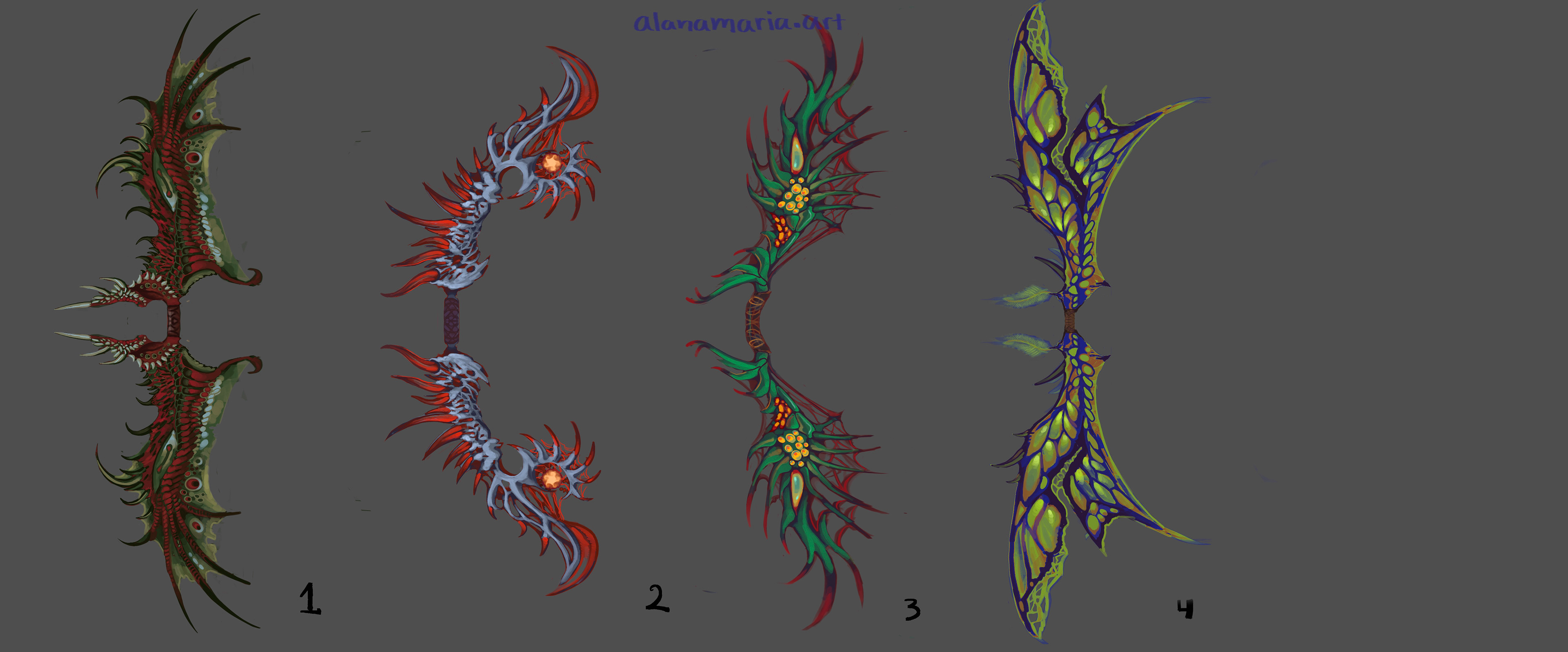 2025 Monster Hunter Weapon Design Bow Concepts - Procreate