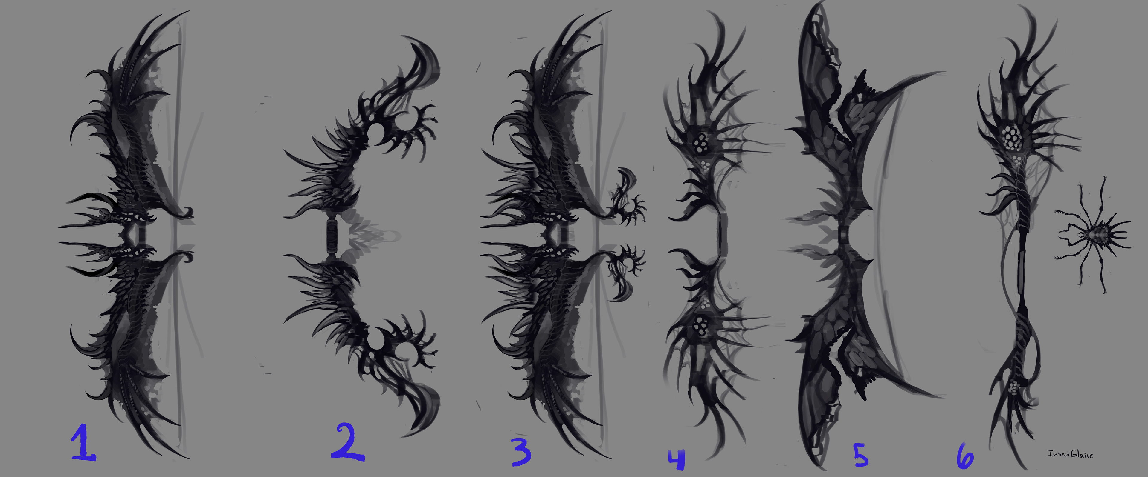 2025 Monster Hunter Weapon Design Contest Sketches - Procreate