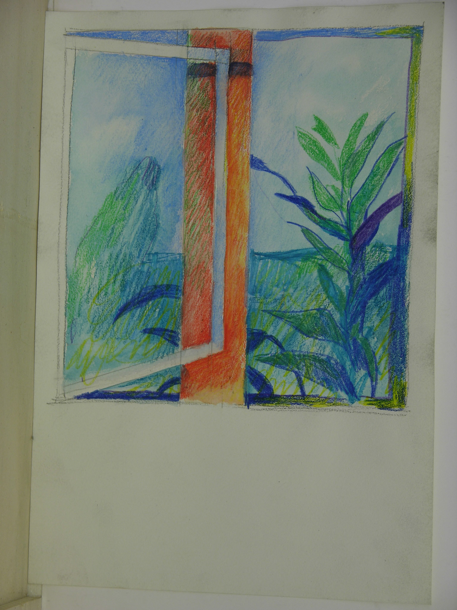 Acuarela, lápiz/papel.-31,5x22,5cm