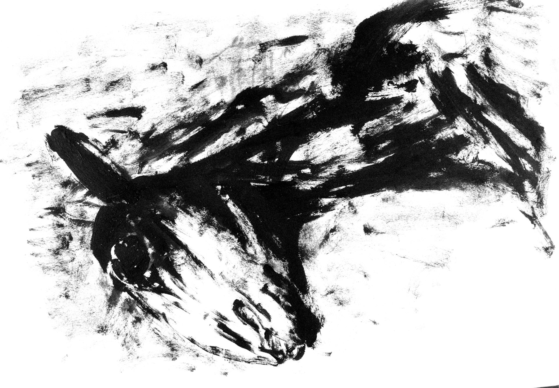 Acrílico/papel amarillo.- 62,7x46,5cm