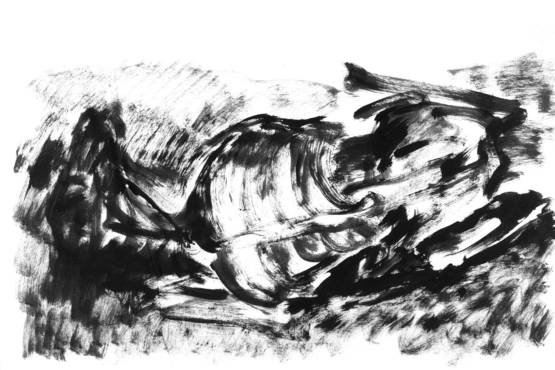 Acrílico/papel amarillo.- 61x46cm