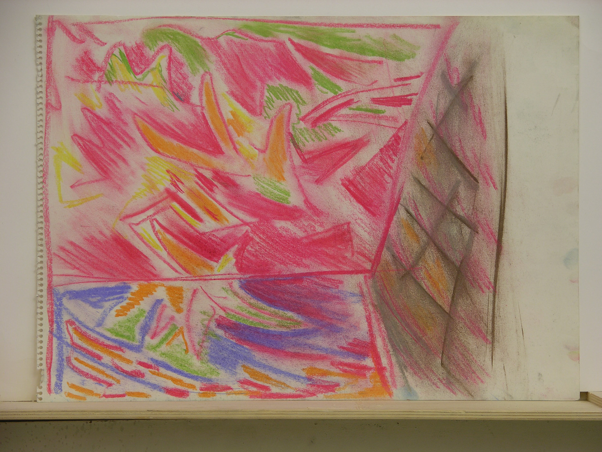 pastel/papel.-45,9x32,2cm