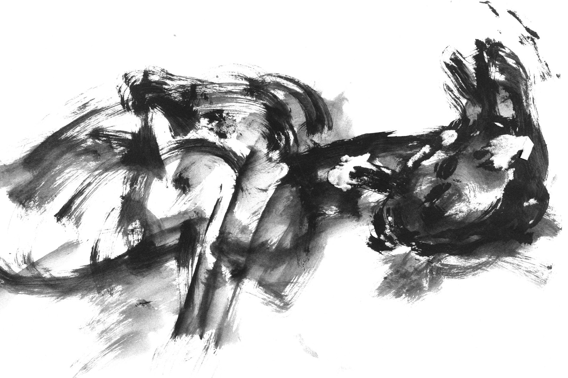 Acrílico/papel amarillo.-46x61cm