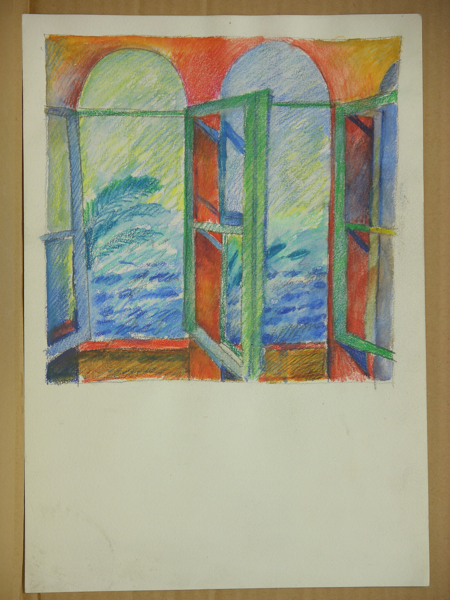 Pastel/papel._ 31,5x22cm