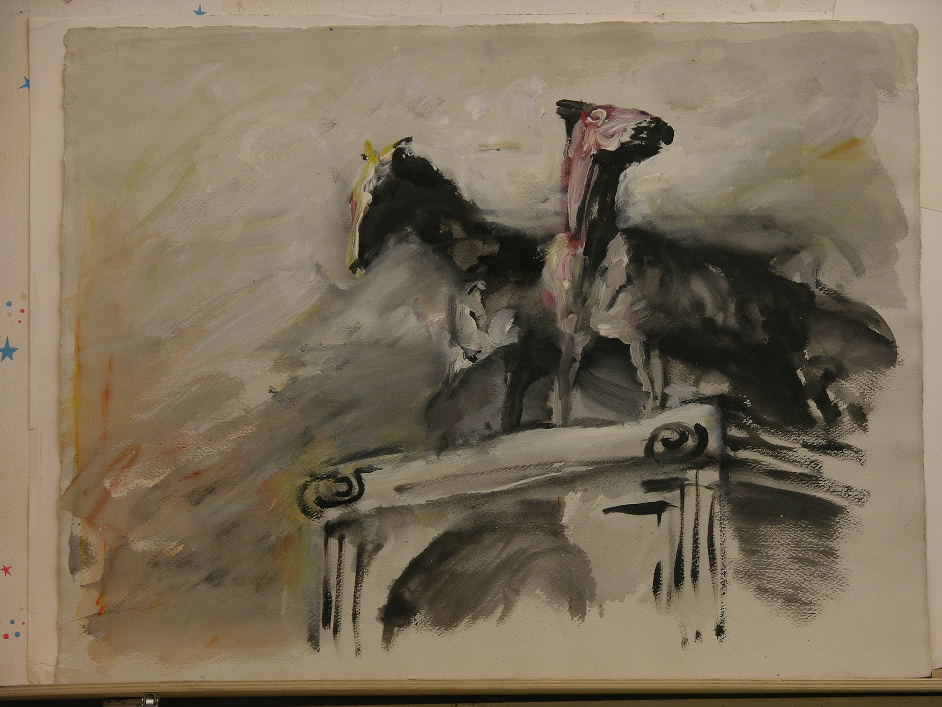 acrílico/papel.-50x64,5cm