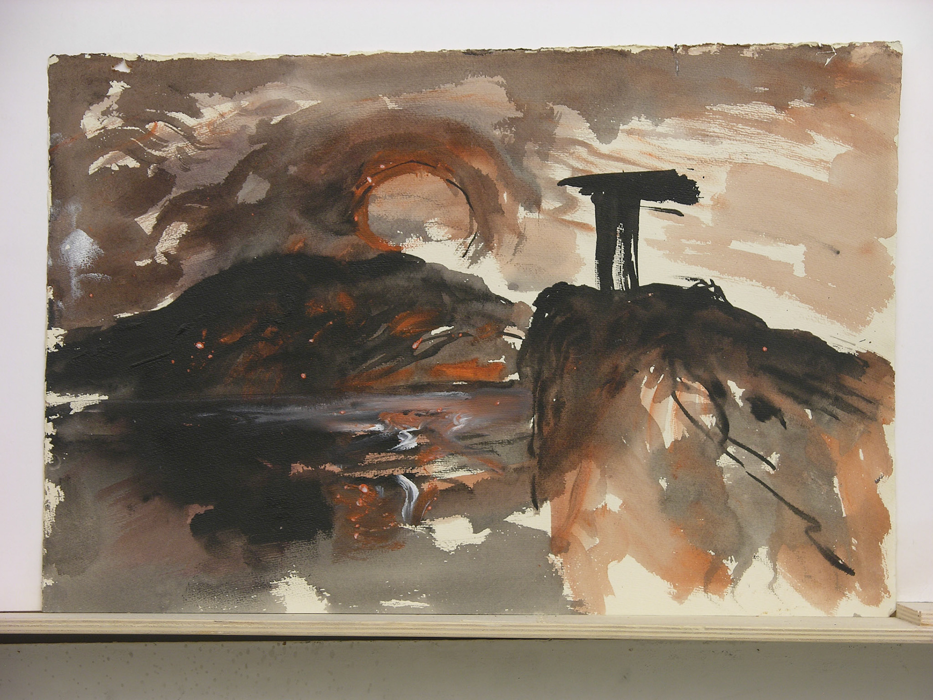 Acuarela acrílica/papel.-32,2x49,4cm