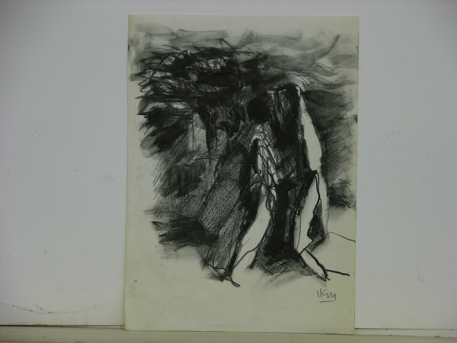 Carboncillo/papel.-33x23cm