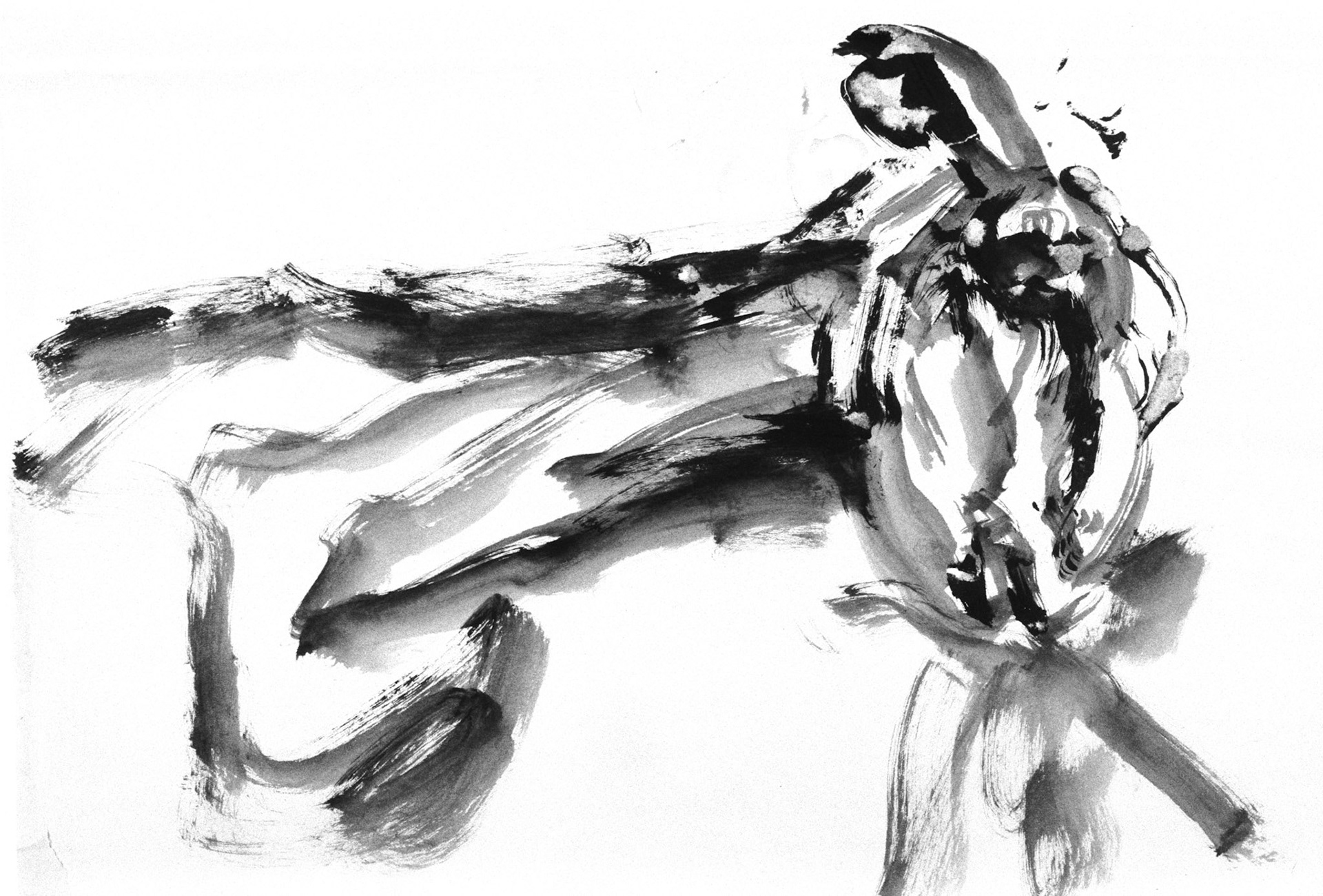 Acrílico/papel amarillo.- 46x61cm