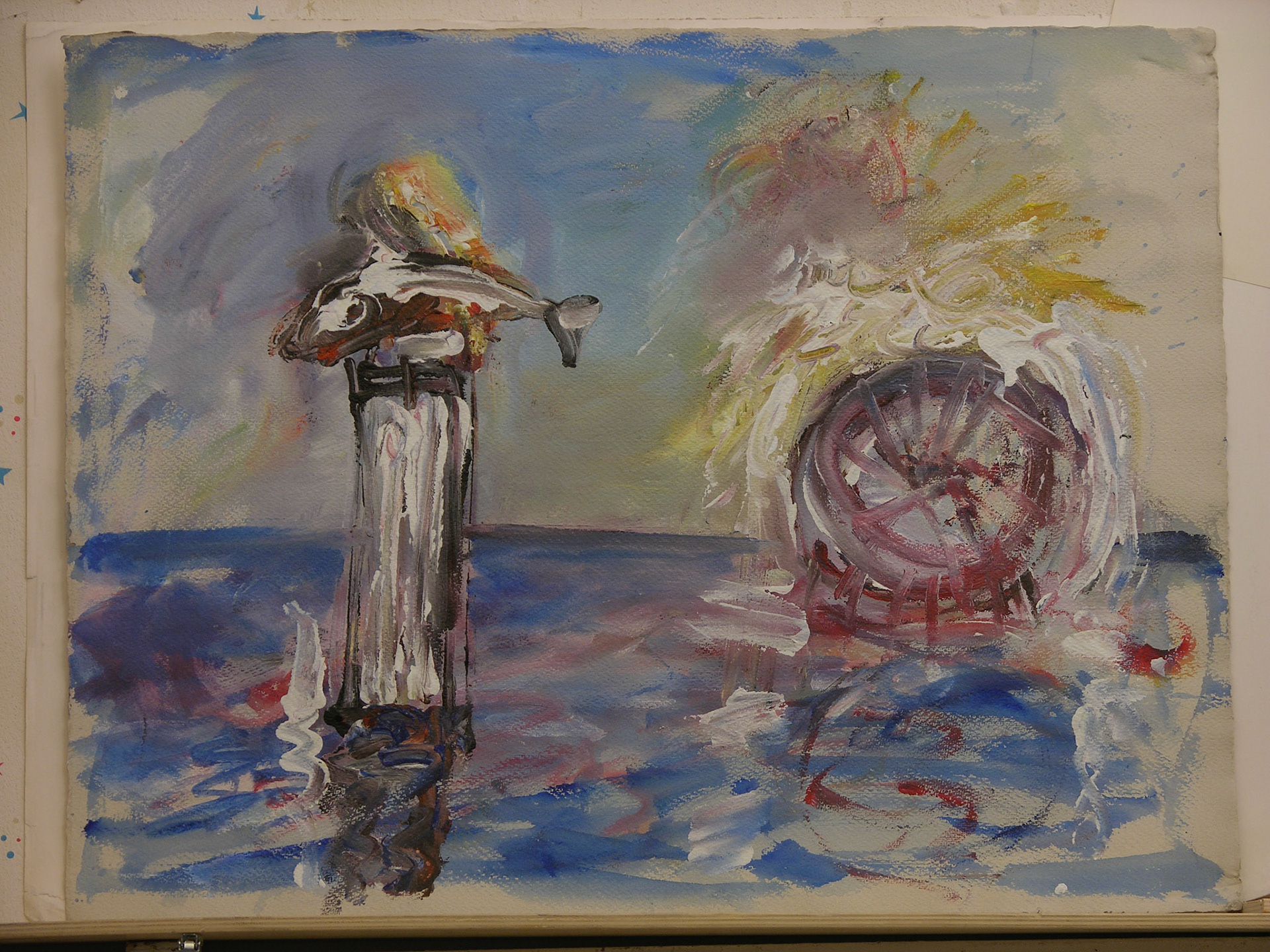 acrílico/papel.-50x64,5cm