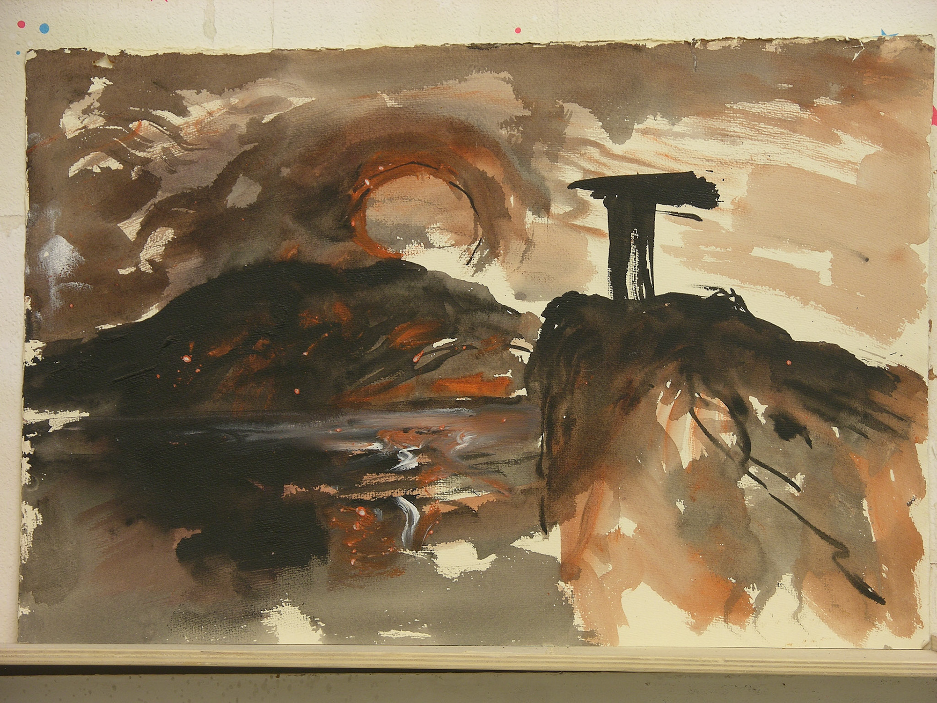 Acuarela acrílica/papel.-32,2x49,4cm