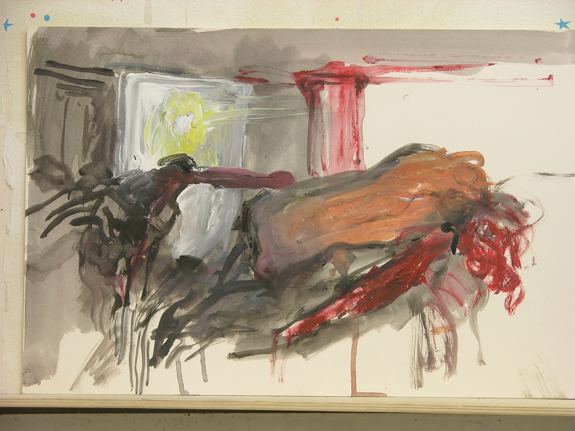 Acuarela acrílica/papel.-32,2x49,4cm